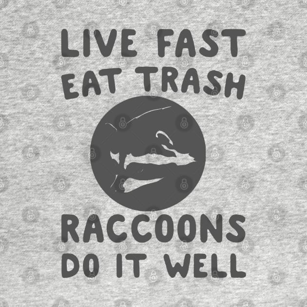 live fast raccoons do it well by amillustrated